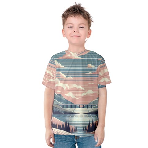 Artwork Painting Sculpture Nature Kids  Cotton T-shirt by Salmanaz77