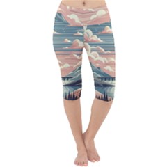 Artwork Painting Sculpture Nature Lightweight Velour Cropped Yoga Leggings by Salmanaz77