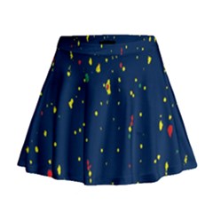 Christmas Sky Happy Mini Flare Skirt by Dutashop