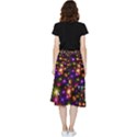 Star Colorful Christmas Abstract Frill Hi Low Chiffon Skirt View2