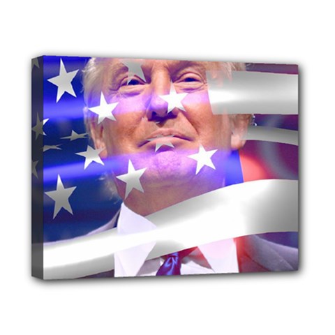 Donald Trump Flag Canvas 10  X 8  (stretched) by vintagetrump