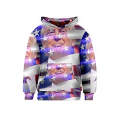 Donald Trump Flag Kids  Pullover Hoodie by vintagetrump