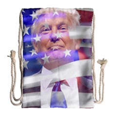 Donald Trump Flag Drawstring Bag (large) by vintagetrump