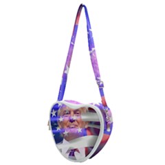 Donald Trump Flag Heart Shoulder Bag by vintagetrump