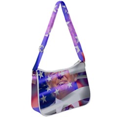 Donald Trump Flag Zip Up Shoulder Bag by vintagetrump