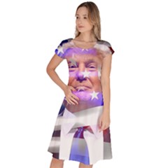 Donald Trump Flag Classic Short Sleeve Dress by vintagetrump