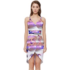 Donald Trump Flag Wrap Frill Dress by vintagetrump