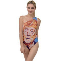 Orange Donald Trump To One Side Swimsuit by vintagetrump