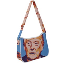 Orange Donald Trump Zip Up Shoulder Bag by vintagetrump