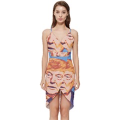 Orange Donald Trump Wrap Frill Dress by vintagetrump