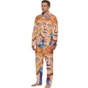 Orange Donald Trump Men s Long Sleeve Velvet Pocket Pajamas Set View3