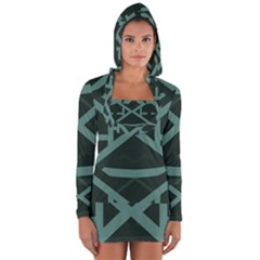 Geometric Design 01 Long Sleeve Hooded T-shirt by myclothy