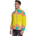 Geometric Design 02 Men s High Neck Windbreaker View2