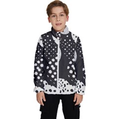 Geometric Design 09 Kids  High Neck Windbreaker