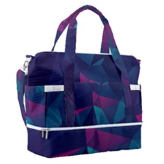 Turquoise Abstract Black Galaxy Pattern Turquoise Sports Shoulder Bag With Shoes Compartment by Bedest