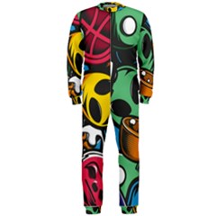 Funky Alien Pattern Abstract Colourful Drawing Onepiece Jumpsuit (men) by Posterlux