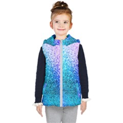 Rainbow Colors Colorful Pattern Kids  Hooded Puffer Vest by Posterlux