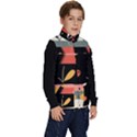  Minimalist Pattern With Simple Lines,flower And Shapes, Creating A Clean And Modern Kid s Button Up Puffy Vest View3