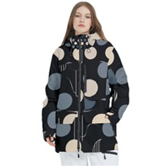 A Minimalist Pattern With Simple Lines And Shapes, Creating A Clean And Modern Aesthetic 03 Women s Multi Pockets Zip Ski And Snowboard Waterproof Breathable Jacket by myclothy