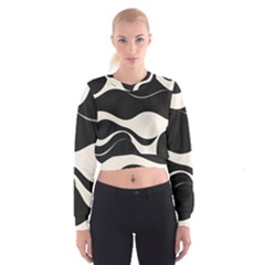 A Minimalist Pattern With Simple Lines And Shapes, Creating A Clean And Modern Aesthetic 06 Cropped Sweatshirt by myclothy