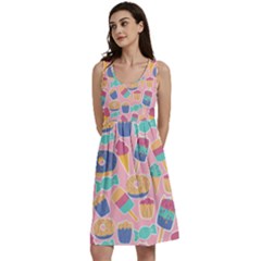 Ice Cream Donut Sweets Candie Classic Skater Dress by Apenda