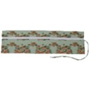 Retro 1880s Flowers Pattern 19 Roll Up Canvas Pencil Holder (L) View2