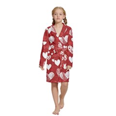 Valentine Kids  Long Sleeve Velvet Lounge Robe by pollyparadiseartshop