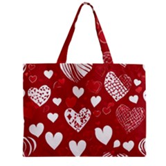Valentine Zipper Mini Tote Bag by pollyparadiseartshop