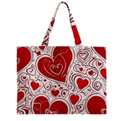 Be My Valentine Zipper Mini Tote Bag by pollyparadiseartshop