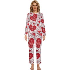 Be My Valentine Womens  Long Sleeve Lightweight Pajamas Set by pollyparadiseartshop