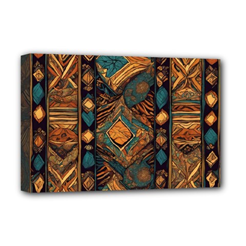 Tribal Chic Deluxe Canvas 18  X 12  (stretched) by pollyparadiseartshop