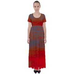 Crimson Skys High Waist Short Sleeve Maxi Dress by RiverRootz