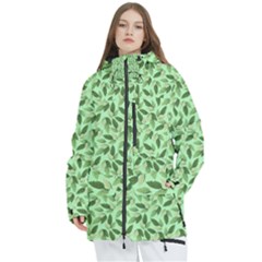 Leaves Pattern Texture Seamless Women s Multi Pockets Zip Ski And Snowboard Waterproof Breathable Jacket by Hannah976