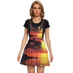 Sunset Nature Sea Dusk Landscape Apron Dress by Salmanaz77