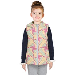 Abstract Pattern Design Scrapbooking Kids  Hooded Puffer Vest by Paksenen