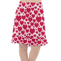 Hearts Valentine Pattern Seamless Fishtail Chiffon Skirt by Bedest