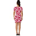 Hearts Valentine Pattern Seamless Fitted Knot Split End Bodycon Dress View4