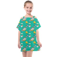 Naso Flame Fabric Kids  One Piece Chiffon Dress by SeaworthyClothing