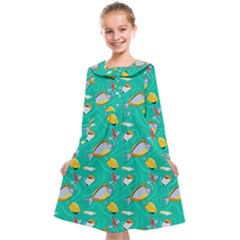 Naso Flame Fabric Kids  Midi Sailor Dress by SeaworthyClothing