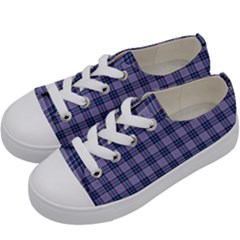 Purple Plaid Tartan 1 Kids  Low Top Canvas Sneakers by dressshop