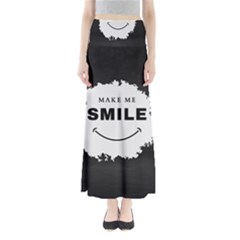 Black And White Simple Make Me Smile T Shirt 20250203 014057 0000 Full Length Maxi Skirt by Cowcow2005