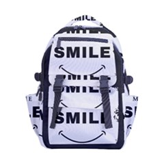 Black And White Simple Make Me Smile T Shirt 20250203 014057 0000 Carry-on Double Buckle Travel Backpack by Cowcow2005