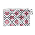 Ukrainian Folk Seamless Pattern Ornament Ethnic Ornament Border Element Traditional Art Canvas Cosmetic Bag (Large) View2