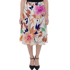 Abstract Floral Background Classic Midi Skirt by kyorashop23