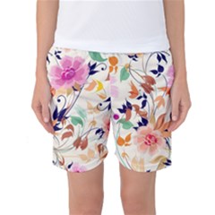 Abstract Floral Background Women s Basketball Shorts by kyorashop23