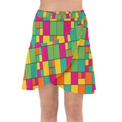 Abstract-background Wrap Front Skirt by kyorashop23