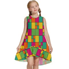 Abstract-background Kids  Frill Swing Dress by kyorashop23