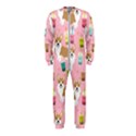 Corgi Bubble Boba Tea Pink Pattern OnePiece Jumpsuit (Kids) View1