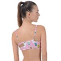 Corgi Bubble Boba Tea Pink Pattern Knot Up Bikini Top View2