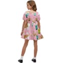 Corgi Bubble Boba Tea Pink Pattern Kids  Short Sleeve Dolly Dress View4